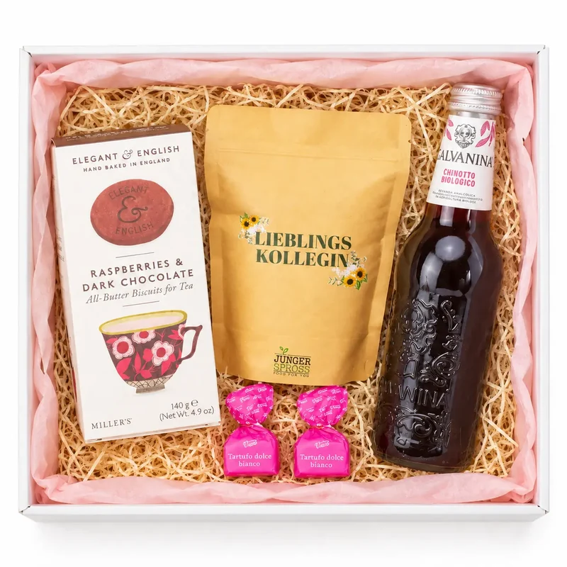 Geschenkbox Lieblingskollegin – Kekse, Blumen & liebe Worte