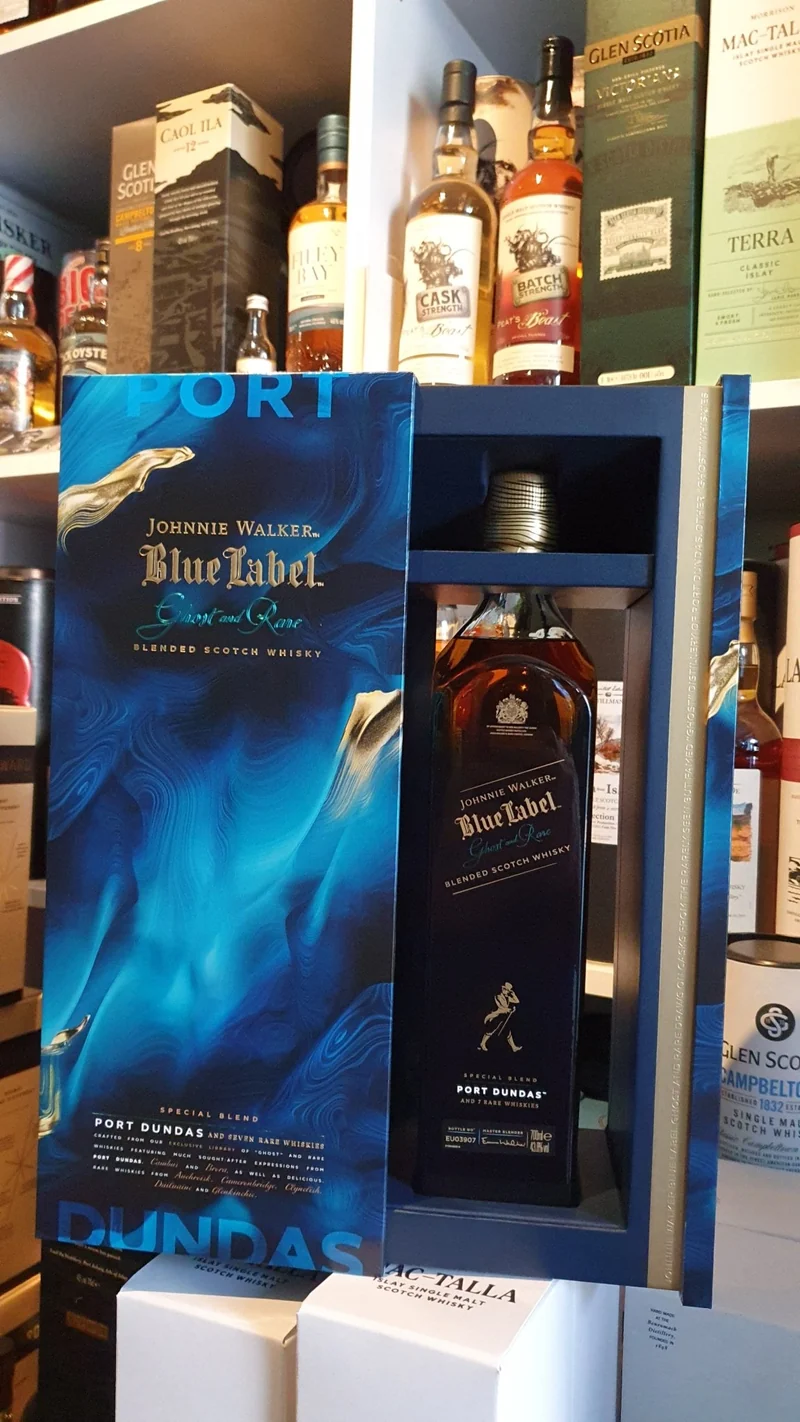 X Johnnie Walker Port Dundas Ghost and rare blue 0,7l 43,8% vol. Blended Malt Scotch Whisky