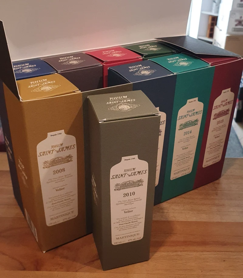 Velier Saint James Set VSGB 1998 - 2015 10x 0,1L 47 %vol. Rum Rhum st.Martinique Selection exclusive