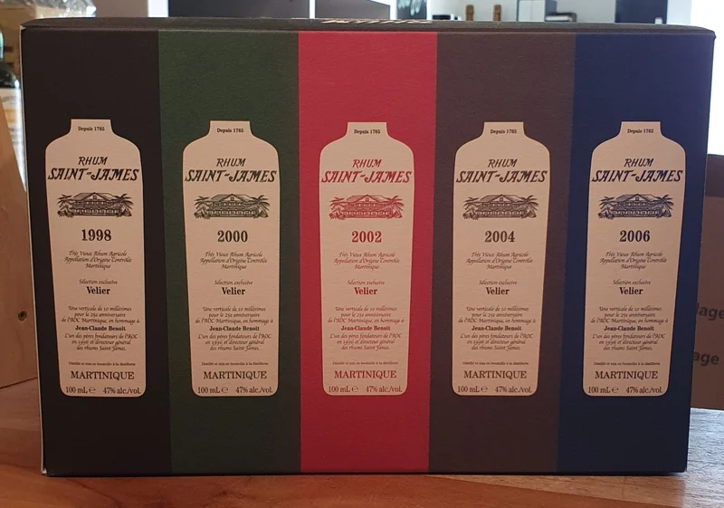Velier Saint James Set VSGB 1998 - 2015 10x 0,1L 47 %vol. Rum Rhum st.Martinique Selection exclusive