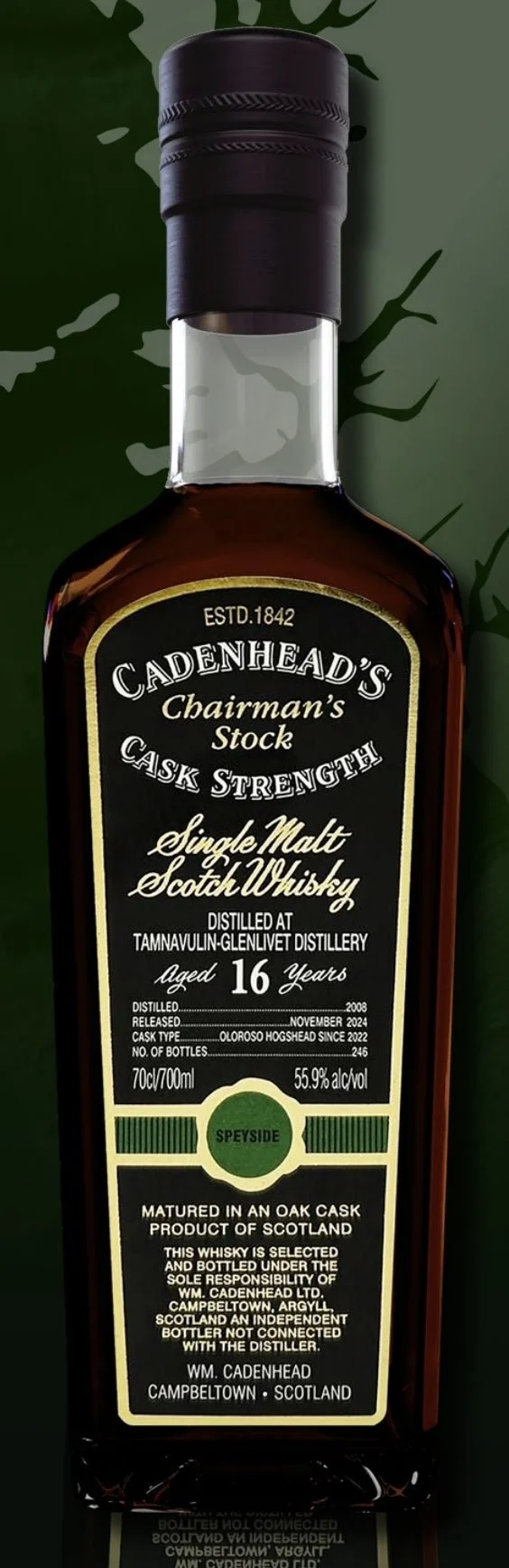X Tamnavulin Chairmans Stock 16y 2008 Single cask sherry oloroso Cadenhead's 0,7l 55,9 %vol.
