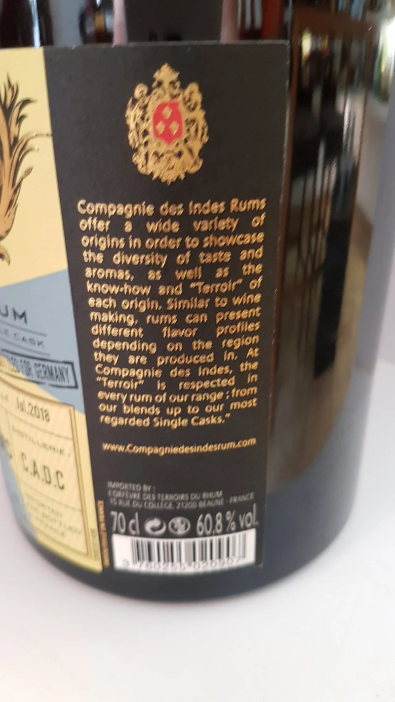 x Compagnie des Indes Venezuela 13 0,7l 60.8%vol. cdi Rum