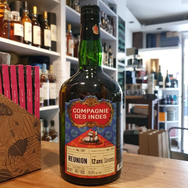 X Compagnie des Indes Reunion 12 Savanna Distillery cdi Single Cask Rum 61,6% vol. 0,7l Cask strength Fassabfüllung Sonderedition limitiert auf ein Fass
