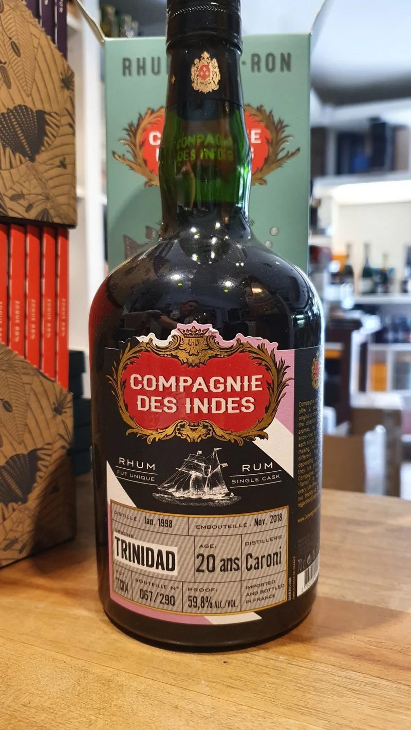 X Compagnie des Indes Trinidad Caroni 20y 1998 2018 cdi Single Cask Rum 59,8% vol. 0,7l Fassabfüllung Sonderedition limitiert