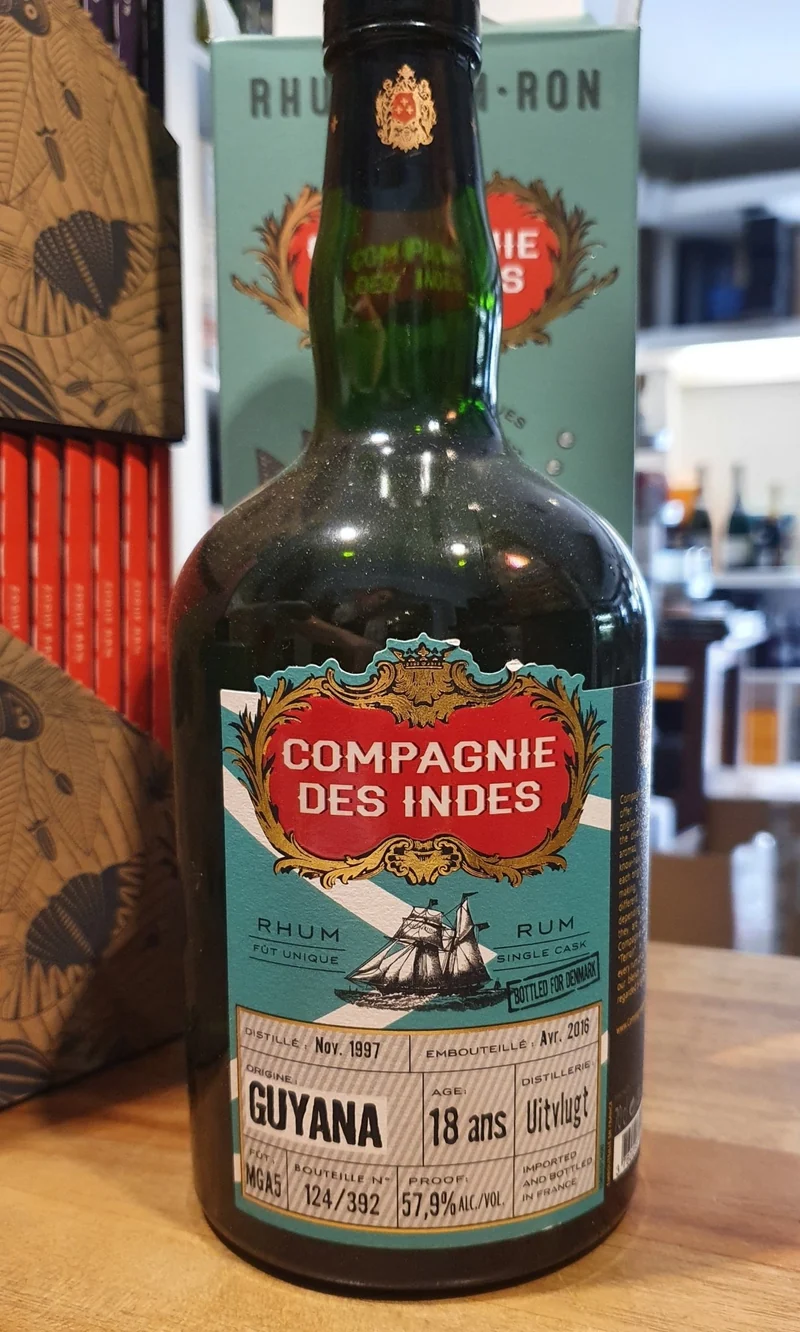 X Compagnie des Indes Guyana Uitvlugt Demerara DK Rum 0,7l 57,9% vol. Single Cask RUM CDI