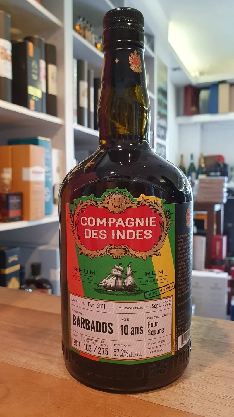 X Compagnie des Indes Foursquare 2011 2022 10y Barbados cdi Single Cask Rum 57,2% vol. 0,7l Fassabfüllung Sonderedition Fassstärke