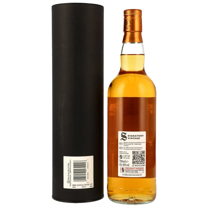 CRAIGELLACHIE - 2009/2026 16 Jahre 1st Fill Bourbon Barrels - 46% Vol.