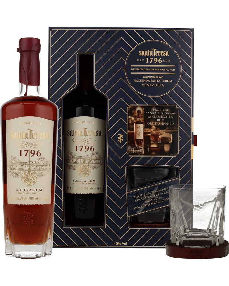 SANTA TERESA - 1796 Antiguo de Solera Rum Geschenkset - 40% Vol.