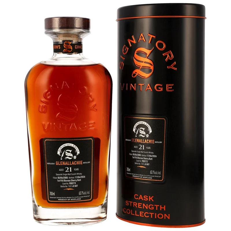 GLENALLACHIE - 2005/2026 21 Jahre 1st Fill Oloroso Sherry But #900273 Symingtons Choicee - 63,1% Vol.