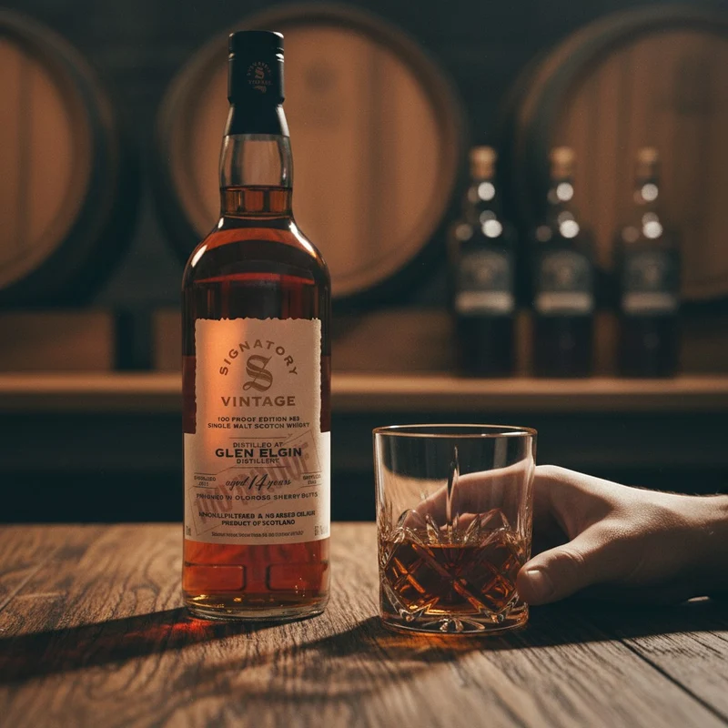 GLEN ELGIN - 14 Jahre Oloroso Sherry Butts Finish Signatory 100 PROOF Edition #82 - 57,1% Vol.
