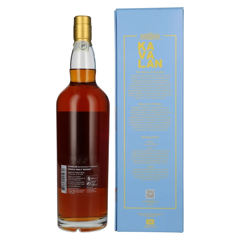Kavalan Master's Select Reserve N°2 40% Vol. 1l in Geschenkbox
