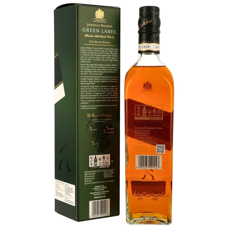 JOHNNIE WALKER - 15 Jahre Green Label - 43% Vol.