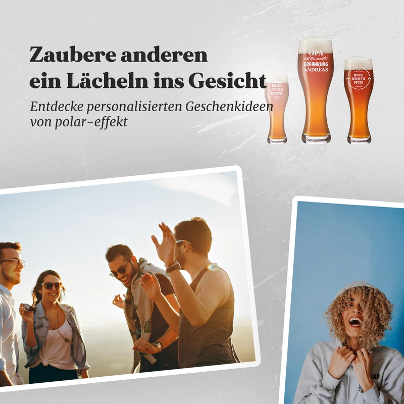 Personalisiertes Weizenglas 0,5 Liter mit Gravur für Freundin