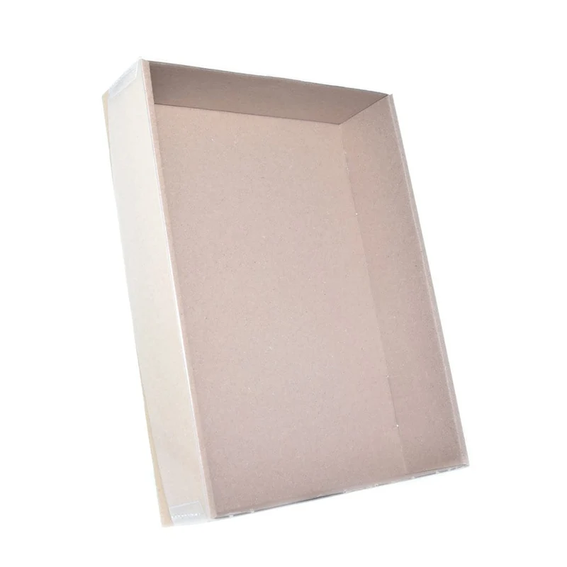Geschenkkarton S natur mit Klarsichtdeckel 215 x 153 x 45