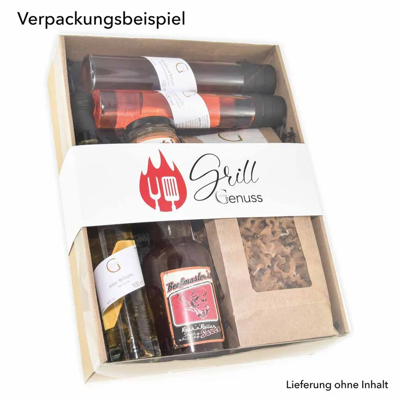 Geschenkkarton M natur mit Klarsichtdeckel 302 x 215 x 80