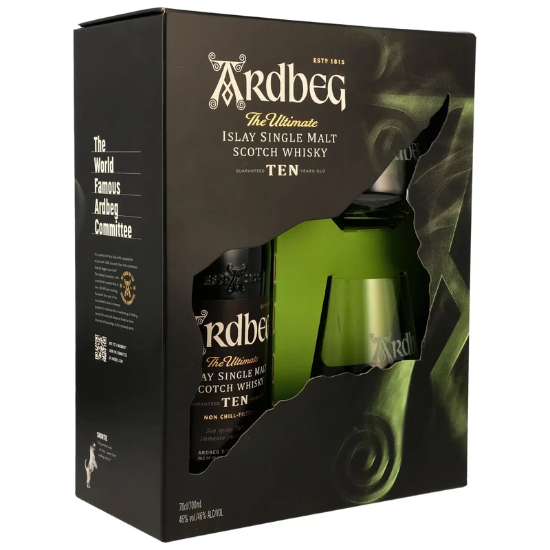 Ardbeg TEN 10 Jahre mit 2 Ardbeg Gläsern