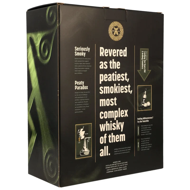 Ardbeg TEN 10 Jahre mit 2 Ardbeg Gläsern