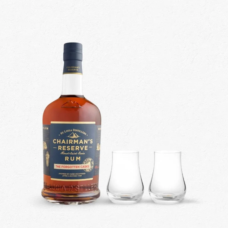 Chairman's Reserve The Forgotten Casks 40% 0,7L inkl. 2 Gläser – Geschenkset