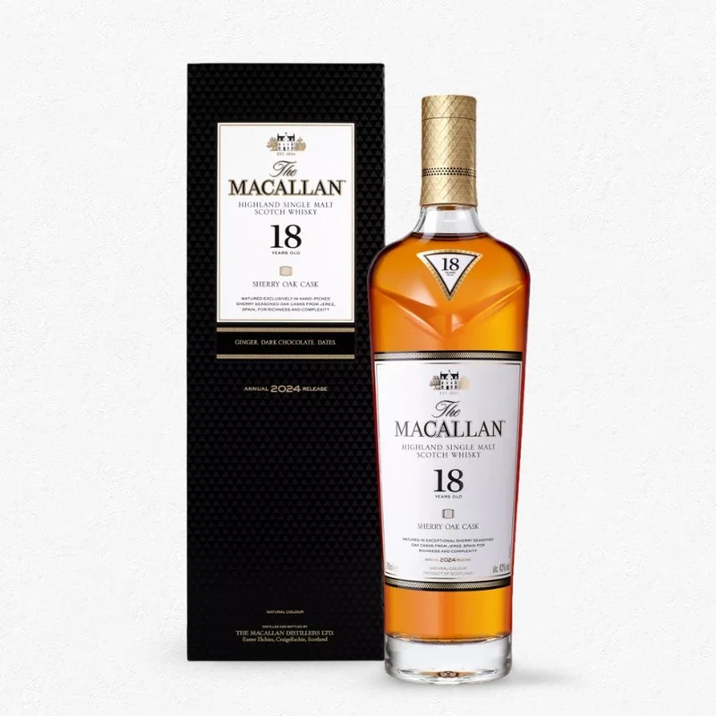 Macallan Sherry Oak 18YO Release 2024 - Highland Single Malt Scotch Whisky 43% 0,7L