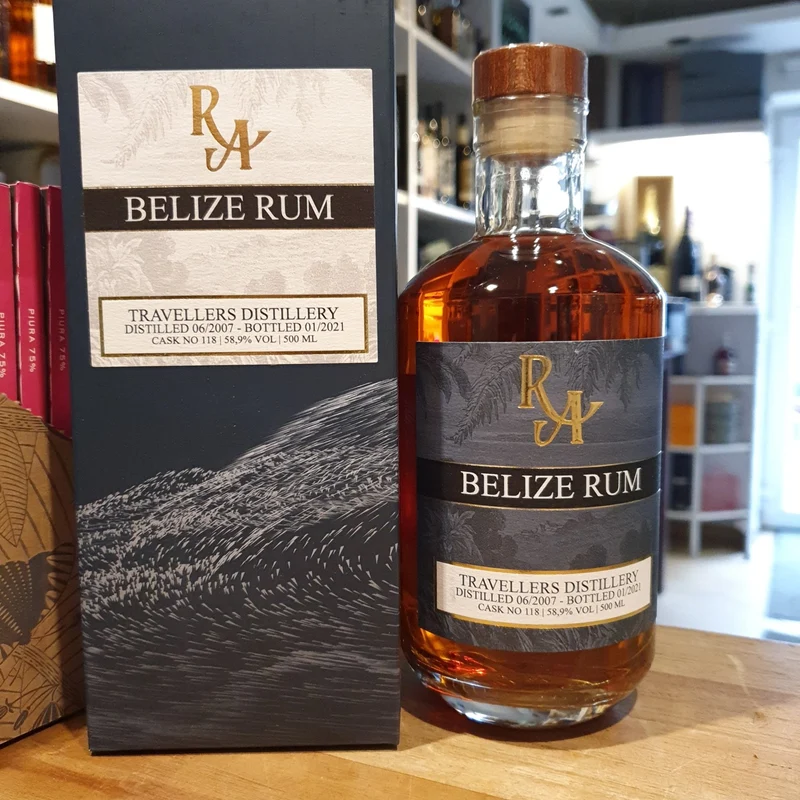 x RA Belize 13y 2007 2021 travellers dist. 0,5l 58,9% vol. single cask Rum Artesanal