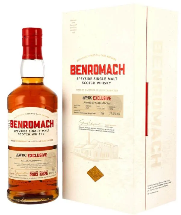 X Benromach 2003 2025 22 y 1st Fill Bourbon / Sherry Cask Wu Dram Clan #xx 0,7l 55 % vol. Whisky ki)