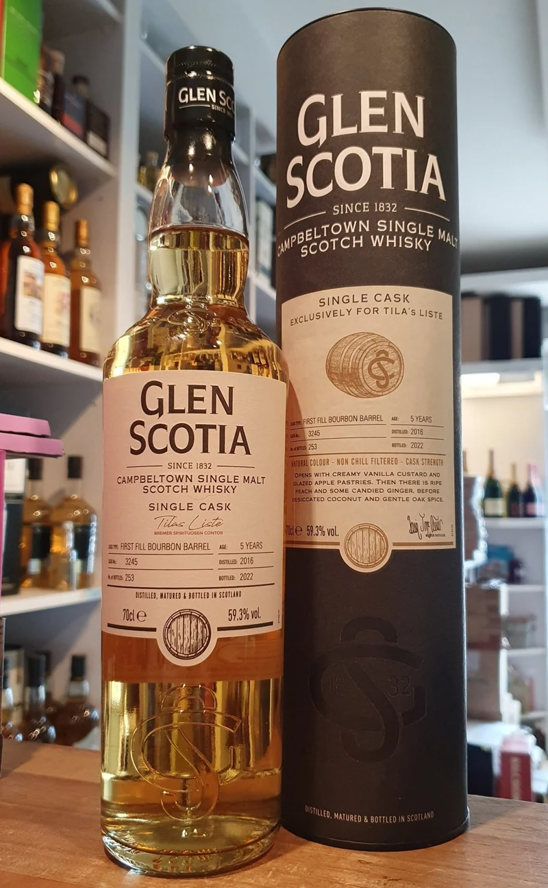 x Glen scotia 2016 Bourbon single cask 0,7l 59,3% vol. Whisky Campbelton Bourbon #3245 BSC