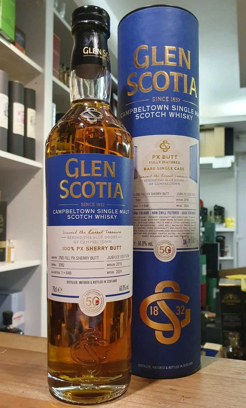 x Glen scotia Single cask 2016 2024 px butt #3392 0,7l 60 %vol. glenscotia
