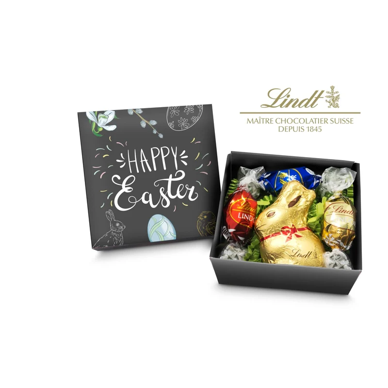 Lindt Osternest - Goldhase und 3 Lindor Mini-Eier – Geschenkset