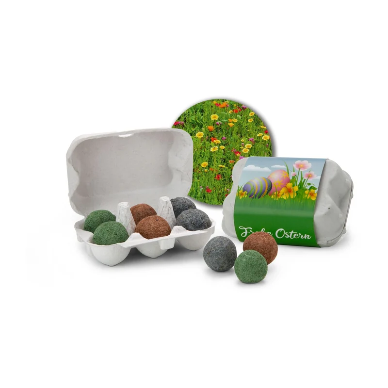 Bienenweide im Oster-Eierkarton Blumen – Geschenkset