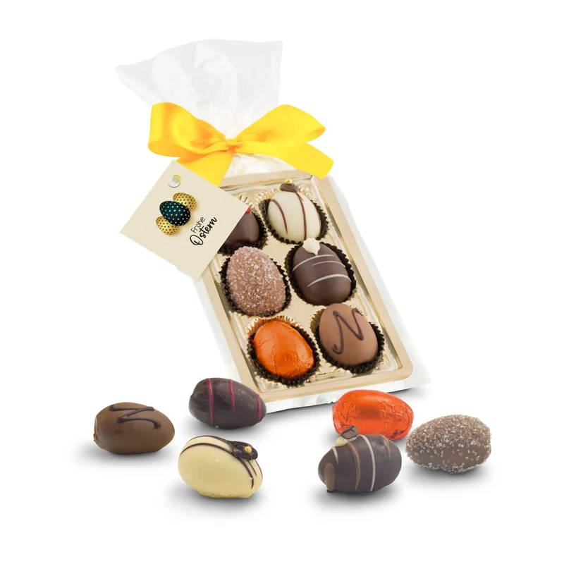 Schokoladen-Pralineneier, 6 Stück, 125 g – Geschenkset