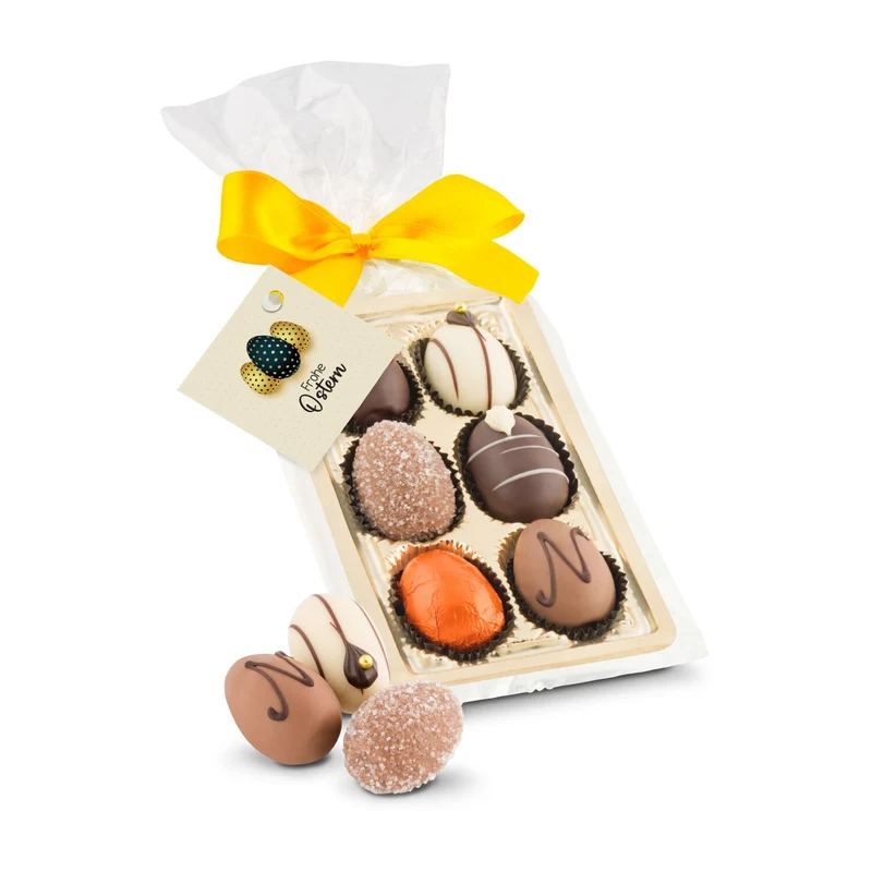 Schokoladen-Pralineneier, 6 Stück, 125 g – Geschenkset
