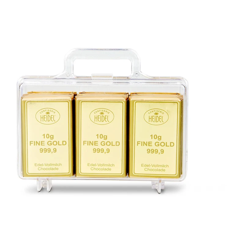 Frohe Ostern Goldkoffer mit 12 Goldbarren – Geschenkset