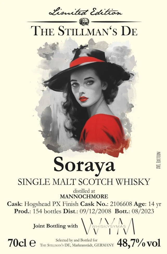 Mannochmore single cask 2008 Soraya 14y The Stillman 0,7l 48,7% vol. Whisky
