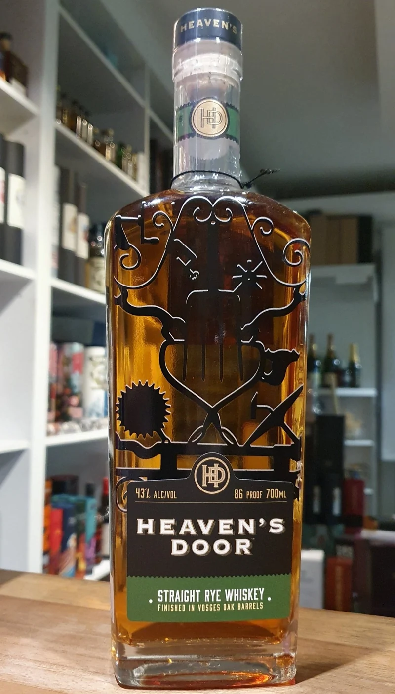 X Heaven‘s Door Straight Rye Whiskey 0,7l 43% vol. Bob Dylon green label