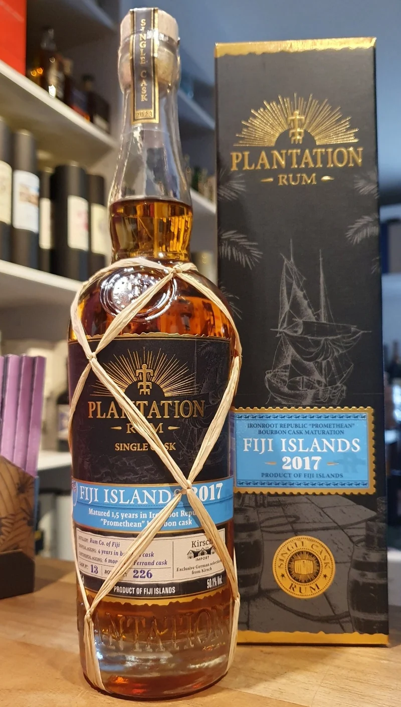 Plantation Fiji 2017 2023 Ironroot Finish XO 0,7l 50,1 % vol. single cask Rum #13 kw Planteray