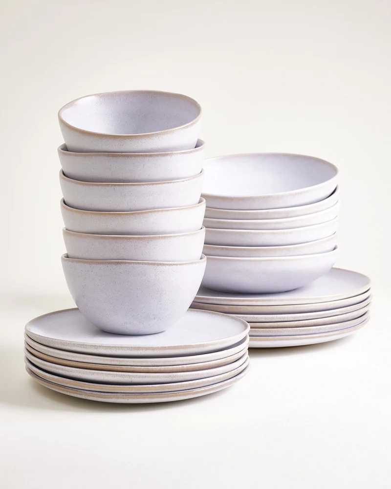 Moura Geschirr-Set weiß 24-teilig
