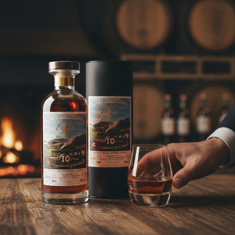 BLAIR ATHOL - 10 Jahre 1st Fill Oloroso Sherry Butts Finish Monuments of Scotland - 50,8% Vol.