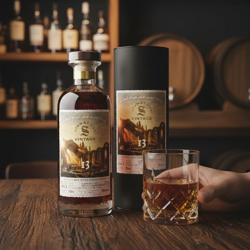 AUCHENTOSHAN - 13 Jahre 1st Fill Oloroso Sherry Butts Finish Monuments of Scotland - 50,8% Vol.