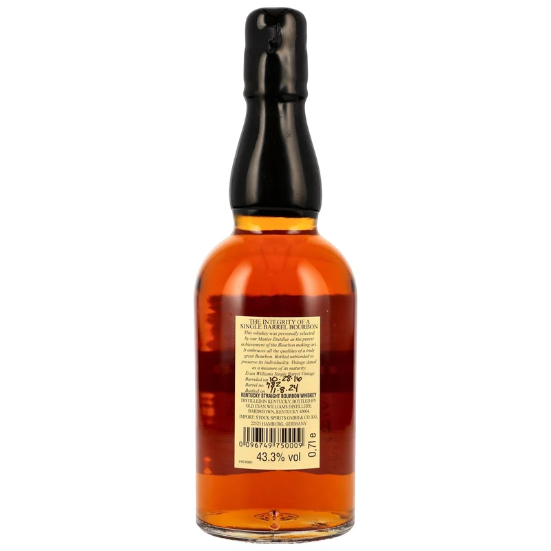 EVAN WILLIAMS - 2016/2024 8 Jahre Single Barrel - 43,3% Vol.