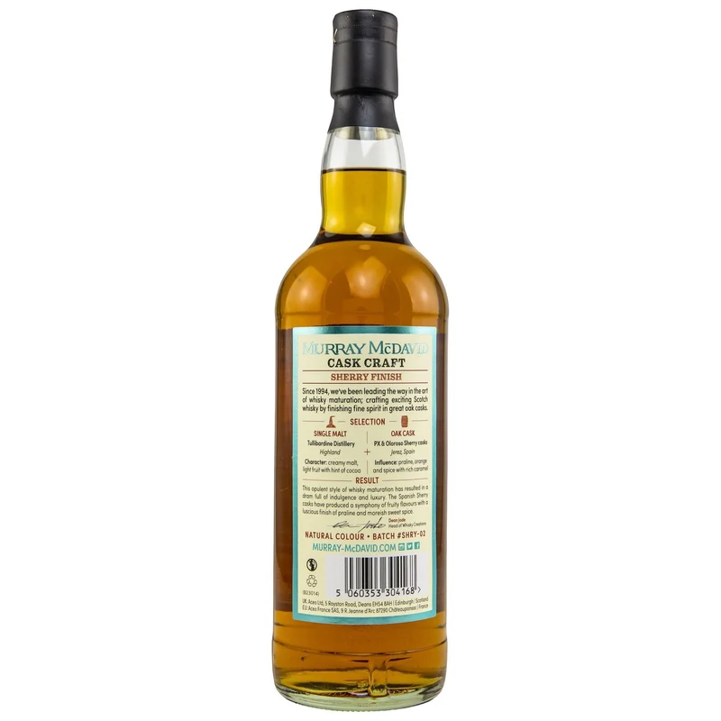 TULLIBARDINE - Sherry Cask Finish Murray McDavid - 44,5% Vol.