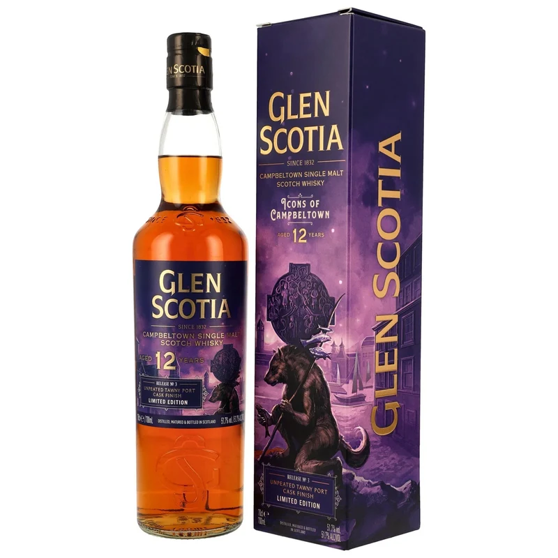 GLEN SCOTIA - 12 Jahre Tawny Port Cask Finish Icons of Campbeltown Release No.3 - 51,7% Vol.