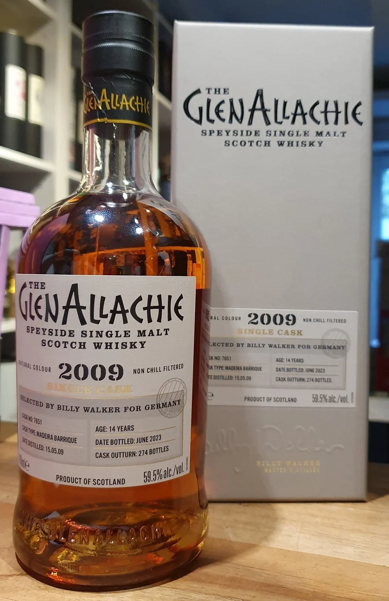 X GlenAllachie 2009 2023 Madeira Barrique #7651 59,5% vol. 0,7l Fassstärke Whisky
