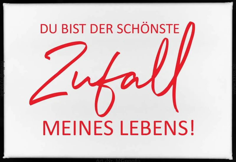 Magnet "Du bist der schönste Zufall meines Lebens"