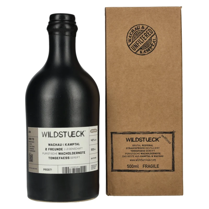 Wildstueck Danube Dry Gin Unfiltered 42% Vol. 0,5l in Geschenkbox