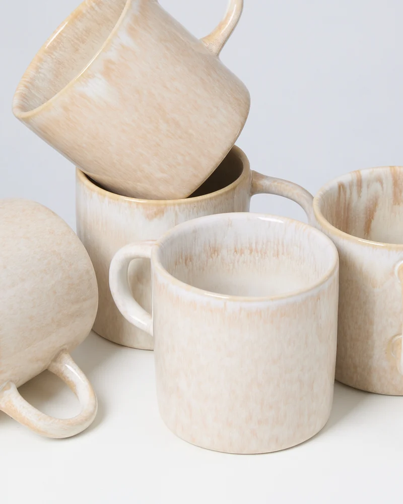 Cordoama Tasse groß modern sand 6er-Set