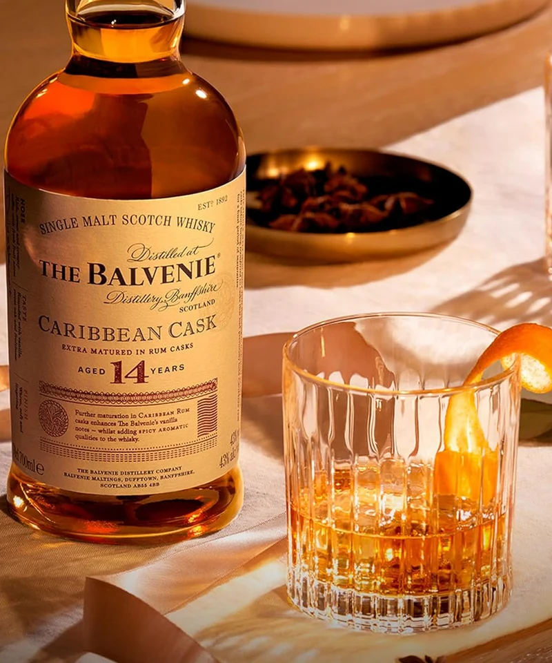 Balvenie Carribean Cask 14 inklusive Glas