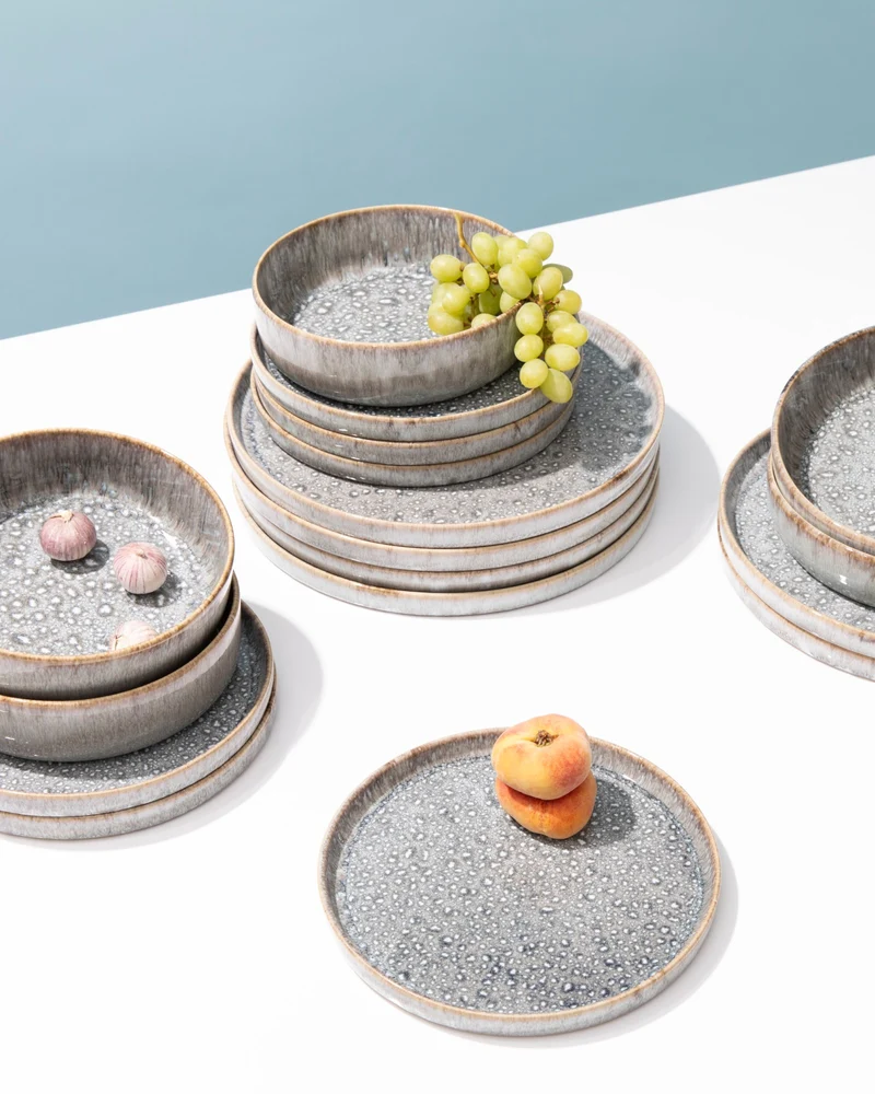 Cordoama Geschirr-Set modern grau 24-teilig