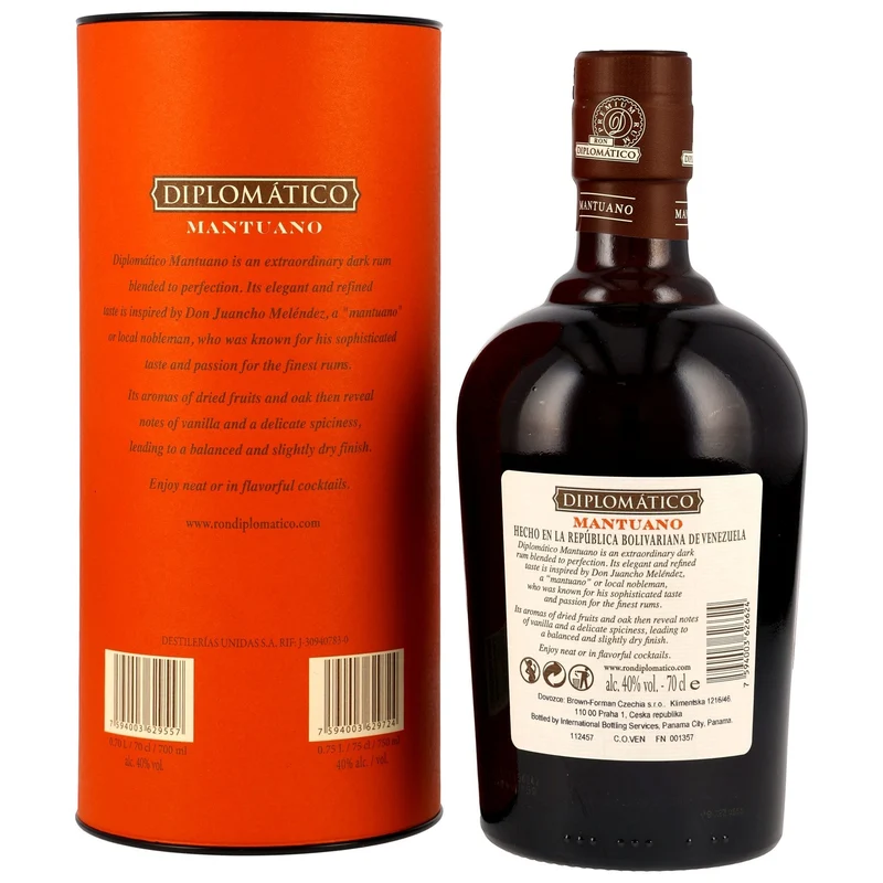 DIPLOMATICO - Mantuano mit Tube - 40% Vol.