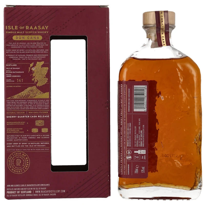 ISLE OF RAASAY - Dun Cana Sherry Quarter Cask First Edition - 52.0% Vol.