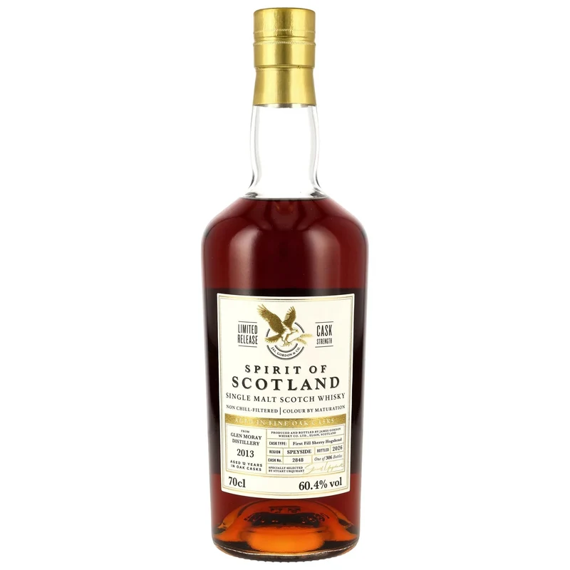 G&M Spirit of Scotland - Glen Moray 2013/2026 12 Jahre 1st Fill Sherry Hogshead #2848 - 60,4% Vol.